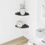 Plūduriuojanti lentyna su lentyna 2 pcs Juodas 15 x 15 x 2 cm