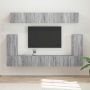 TV spintelių komplektas 5 pcs Pilkas Sonoma Apdirbta mediena