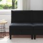Vidurinė sofa su saugykla Juoda Aksomas