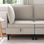 Kampinė Sofa su Saugykla Avižinė Aksomas