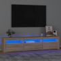 Televizoriaus spintelė su LED apšvietimu, ąžuolo, 180x35x40cm