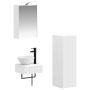 Vonios spintos komplektas 4 pcs Balta 43 x 16 x 62,5 cm