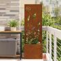 Sodo privatumo ekranas „Fretwork“ Rūdijanti 50 x 140 cm