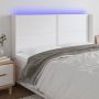 Galvūgalis su LED, baltos spalvos, 203x16x118/128 cm
