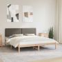 Lovo rėmas su apmuštu galvūgaliu Taupe 180 x 200 cm