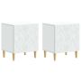 Naktinis staliukas 2 pcs Balta 43 x 34,5 x 50 cm