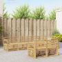 Lauko sofos komplektas 8 pcs Balta 306 x 128,5 x 73 cm