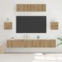 TV spintelių komplektas 7 pcs Amatininkų ąžuolas
