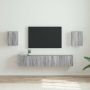 TV sieninė spintelė 2 pcs Pilkas Sonoma 30 x 31 x 40 cm