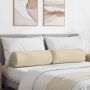 Pagalvės 2 pcs Kreminė Ø 25 x 70 cm audinys