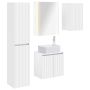 Vonios spintos komplektas 5 pcs Balta 53 x 15,5 x 70 cm