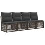 Sofa su keturiomis vietomis 4 pcs 4-Vietų skaičius Pilka