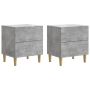 Šalia lovos spintelė 2 pcs Betono pilka 43 x 34,5 x 48 cm