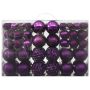 Eglutės žaisliukų rinkinys, 100vnt., violetinės spalvos