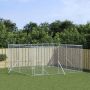 Lauko voljeras šunims, sidabrinis, 4x4x2m, plienas