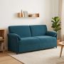 3-Vietis Sofa Mėlyna 198 x 83 x 95 cm Aksomas