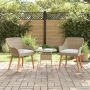 Sodo Kėdė su pagalve 2 pcs Smėlio 62,5 x 55 x 82 cm poliratanas