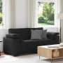 Dvivietė sofa, juoda, 180x77x82 cm, aksominė