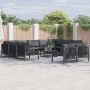 Sodo Sofų Rinkinys su pagalve 12 pcs Juoda Plienas