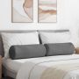 Pagalvės 2 pcs Tamsiai pilka Ø 25 x 70 cm Mikropluošto audinys