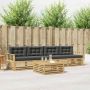 Lauko sofos komplektas su pagalve 5 pcs Balta ir antracito