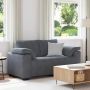 Dvivietė sofa, tamsiai pilka, 160x77x82 cm, aksomas