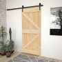 Slankios durys Natūrali ir juoda 100 x 210 cm