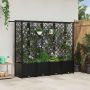 Pakeltas lovas su trelėmis ir stogu Juodas 202 x 40 x 138 cm PP