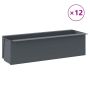 Gėlių loveliai Euro paletėms, 12vnt., pilki, 36x13,5x9,5cm, PP