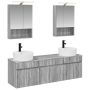 Vonios spintos komplektas 5 pcs Pilka Sonoma 50 x 14,5 x 70 cm
