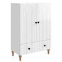 Kabalas Itin blizgi balta 66 x 34,5 x 95 cm Apdirbta mediena
