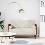 Dvivietė sofa su pagalvėlėmis, kreminės spalvos, 110 cm, aksomas