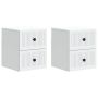 Sieninis naktinis staliukas 2 pcs Balta 33 x 34,5 x 40 cm