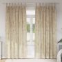 Aksominio tipo užuolaidos 2 pcs Kreminė 245 x 140 cm Aksomas