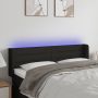Galvūgalis su LED, juodos spalvos, 147x16x78/88cm, audinys