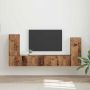 TV spintelių komplektas 4 pcs Senovinis medis Apdirbta mediena