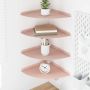 Plūduriuojanti lentyna su lentyna 4 pcs Rožinė 30 x 30 x 2 cm