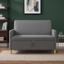 Sofa su saugojimo vieta Tamsiai pilka 122 x 78 x 87 cm