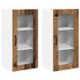 Virtuvės spintelė su lentyna 2 pcs Senas medis 40 x 31 x 80 cm