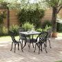 Sodo stalo komplektas 5 pcs Juoda Liejamasis aliuminis