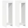 Augalų stovas 2 pcs Baltas 30 x 30 x 100 cm Dirbtinė mediena