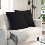 Sofa Pagalvės 2 pcs Juoda 60 x 60 cm audinys