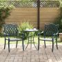 Sodo Kėdė 2 pcs Žalia 56 x 55 x 92.5cm Aliuminis
