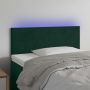 Galvūgalis su LED, tamsiai žalias, 90x5x78/88cm,aksomas