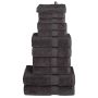 Rankšluosčių rinkinys SOLUND, 12vnt., antracito, 600g/m²