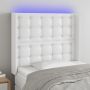 Galvūgalis su LED, baltos spalvos, 83x16x118/128 cm