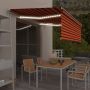 Rankiniu būdu ištraukiama markizė, oranžinė ir ruda, 4x3m