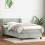 Box Spring Lova su čiužiniu Šviesiai pilka 90x210 cm Velvet