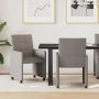 Valgomojo Kėdės su Ratukais 2 pcs Taupe 58 x 65 x 94 cm audinys