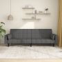 Dvivietė sofa-lova su dvejomis pagalvėmis, pilka, audinys